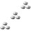 9Pièces Bouchons De Remplacement Plastique Argent Durable 7