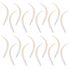100Pcs White Rooster Natural Tail for Clothing and Hat Crafts