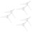 6Pcs Plastic Christmas Tree Support Rack Sturdy White Xmas Tree Base 6