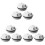 9Pièces Bouchons De Remplacement Plastique Argent Durable 4
