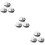 9Pièces Bouchons De Remplacement Plastique Argent Durable 11