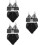 3Sets Zwarte Lingerie Set Met Kant Dames 7
