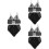 3Sets Zwarte Lingerie Set Met Kant Dames 6