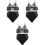 3Sets Zwarte Lingerie Set Met Kant Dames 3