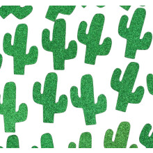 Glitter Green Cacti Confetti Decoration for Fiesta Engagement,Wedding, Bridal Shower, Bachelorette Party Decorations,100Pcs/pack (Green Cacti)