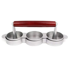 MRNHA Mini Hamburger Presses Nonstick 3 Slot Small Burger Patties Triple Beef Burger Maker Mold Machine Meat Kitchen