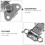 6Pcs Spring Loaded Silver Twists Latch for Toolbox Or Chest 7