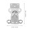 6Pcs Spring Loaded Silver Twists Latch for Toolbox Or Chest 3