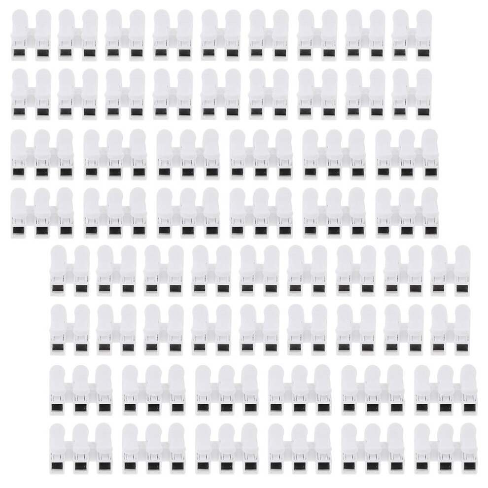 400Pcs White Spring Terminal Blocks Quick Splice Wire Connectors 3631237035762