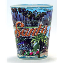 Santa Barbara California Retro Shot Glass