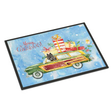 Caroline's Treasures Merry Christmas Bouvier des Flandres Door Mat, Multicolor, 18H X 27W