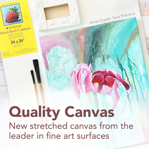 Strathmore Stretched Canvas, Cotton, White, 5x7 1