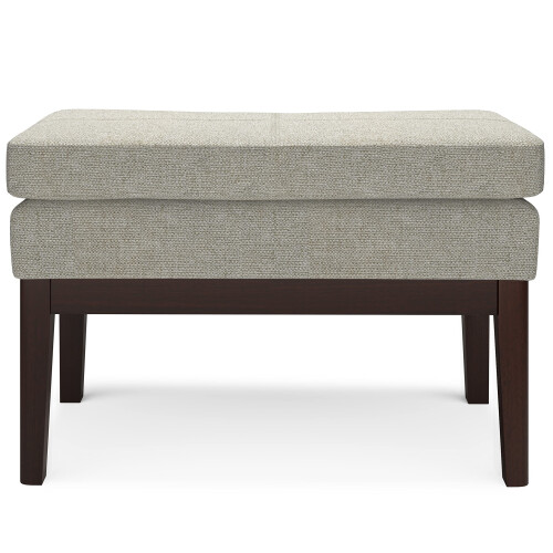 SIMPLIHOME Carlson Small Ottoman Bench, 26 inch, Greige 2