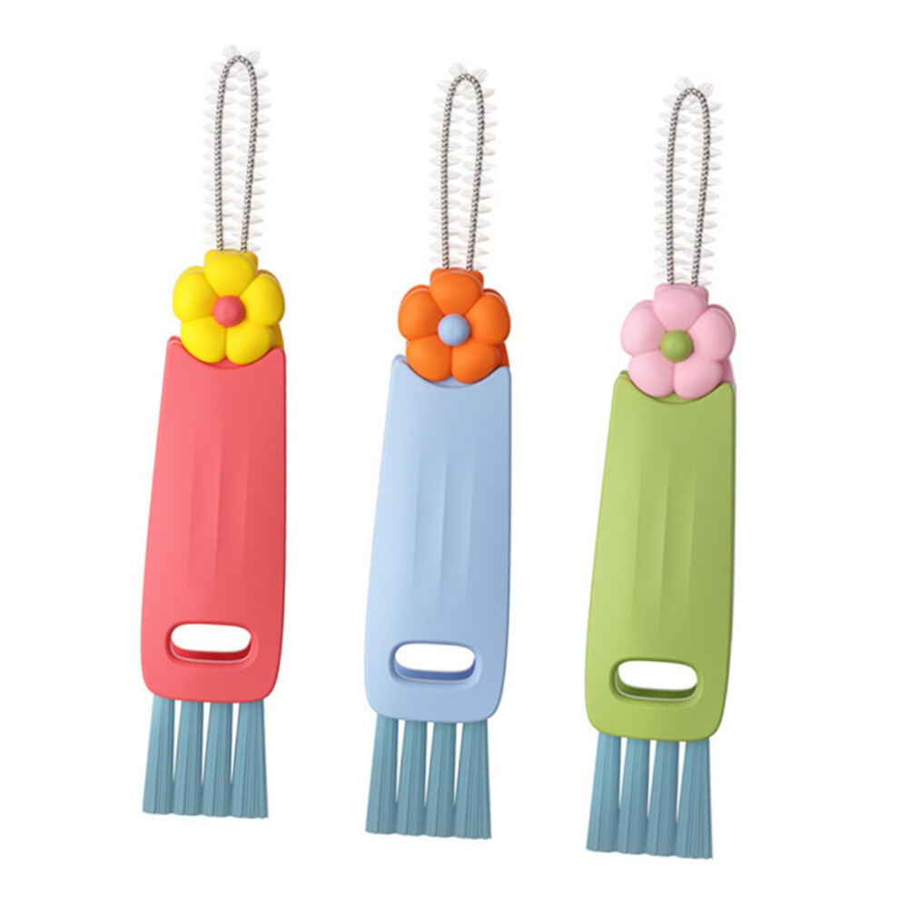 Bottle Cleaning Brush Set for Baby Bottles and Tumbler Lids, Deep Groove and Precision Lid Cleaning Brushes