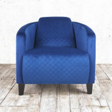 Minster Armchair - Velvet - L74 x W76 x H86 cm - Blue