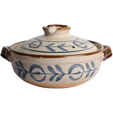 CVNIMV Casserole Earthenware Pot Ceramic Hot Pot Casserole,Earthenware Clay Pot,Round Casserole Dish,Heat-Resistant Soup Pot,Slow Cooker for Stewing