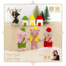 Three Little Pigs - Crochet Kit: Creativa: Amigurumi: Three Little Pigs - Anchor