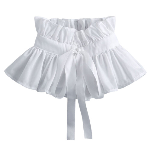 Witte Halskraag Polyester Vintage Franse Decoratie