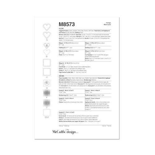MCCALLS Sewing Pattern M8573OS Pillows OS (ONE Size) 2