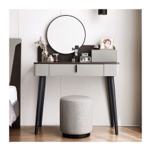 Lizhuzhuzs28 Dressing Table Vanity Desk with Mirror, 1 Large Drawers, Makeup Vanity Table Set Dressing Table for Women Girls Make Up Desk