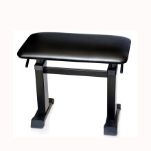 ASumPio Piano Bench with Pneumatic Lifting, PU Leather Height Adjustable Piano Stool, Thick Cushion Padded, I-Shaped Design,
