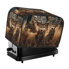 Two Slice Toaster Cover with Nature wild Animal Deers Printing Kitchen Small Appliance Covers Fingerprint Protector