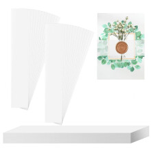 MRNHA 150 Piece Clear Invitation Band for 5x7 Invitations Vellum Belly Band Transparent-White Invitation Decoration for Wedding Invitation Wraps Vell