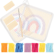 2Sets Latch Hook Onderzetter Set Met DIY Borduur Materiaal