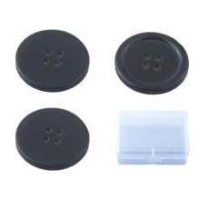 MAHAVIMOKSA 1 Box 50pcs Round Resin Sewing Buttons 4 Holes Buttons for DIY Craft Sweater Shirt Clothing (20mm, Black)
