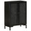 ZEYUAN Sideboard Black 55x30x77 cm Solid Wood Mango and Iron,Sideboard Kitchen Units,Storage Unit,Sideboard With Drawers 1