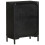 ZEYUAN Sideboard Black 55x30x77 cm Solid Wood Mango and Iron,Sideboard Kitchen Units,Storage Unit,Sideboard With Drawers 4