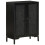 ZEYUAN Sideboard Black 55x30x77 cm Solid Wood Mango and Iron,Sideboard Kitchen Units,Storage Unit,Sideboard With Drawers 8