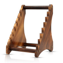 Knife Block, Knife Holder Knife Wooden Display Case for Fixed Knife Series Display, Maximum 9 Knives
