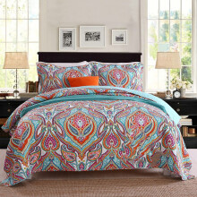 TGDGFKIAS Soft Blanket Printed Quilt Blanket, Bedspreads Clearance Queen, Bedding Coverlet Twin, Sets with 2 Pillowcases Twin Size, Three-Piece