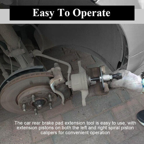 Brake Caliper Tool with Precise Piston Alignment, Dual Direction Operation, Universal Rear Pad Replacement 2