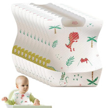 Disposable Baby Bibs for Boys and Girls, Waterproof Travel Bibs with Soft Breathable Fabric and Adjustable Fit