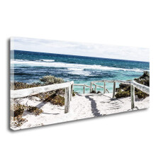 DZL Art S74275 Rottnest Island Beach Seascape Painting Sea Nature Pictures Wall Art Canvas Prints Painting Ready to Hang for Living Room Bedroom Deco