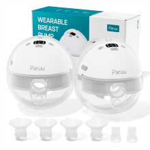 Wearable Breast Pump P16, Hands Electric Pump with 4 Modes 12 Levels Strong Suction, 2 Pack