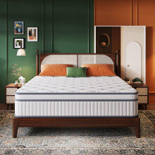 Gsleepee Super King Size Mattress, 12 Inch Gel Memory Foam Mattress, Individually Inner Spring Hybrid Mattresses, Medium Firm colchones in a Box, Pre