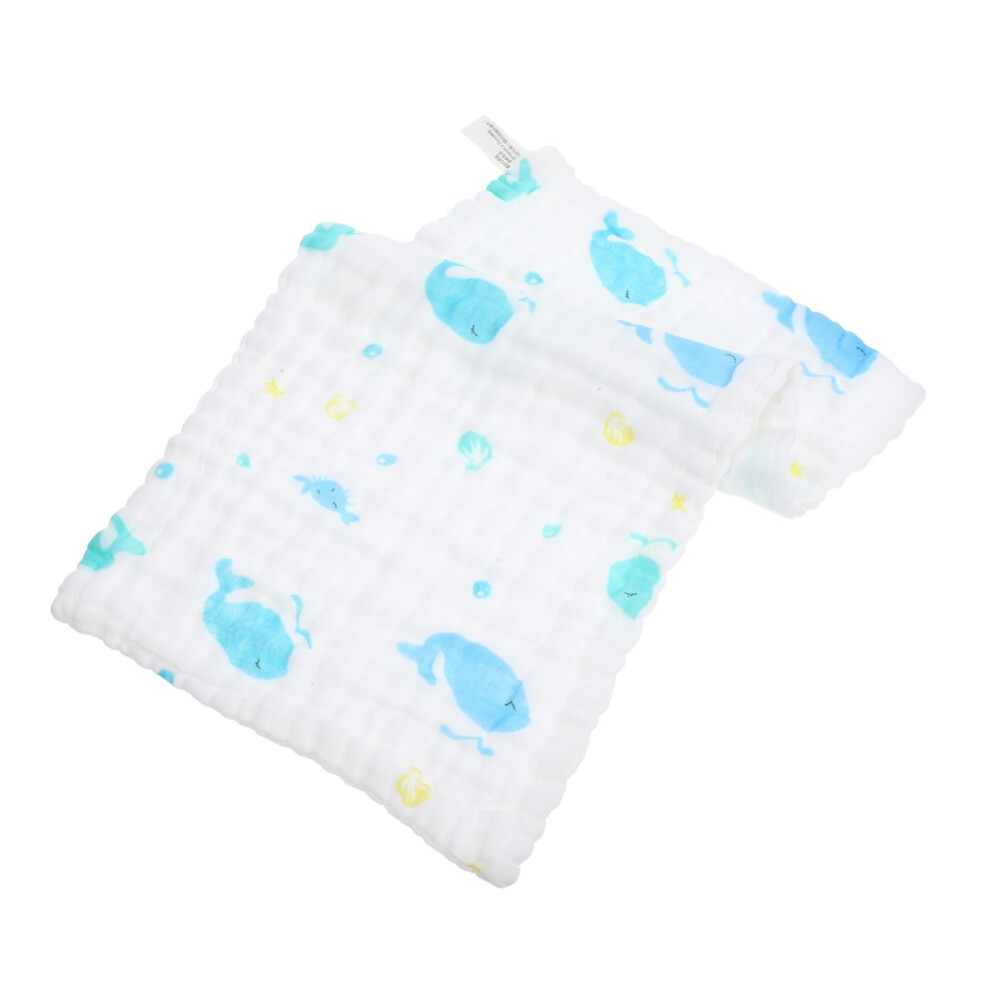 Soft Cotton Muslin Baby Burp Cloths and Newborn Washcloths with Cute Cartoon Design,  Absorbent and Gentle