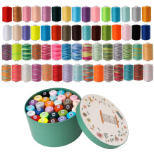 60-Color Sewing Thread Kit All Purpose 1000 Yards Each Spool 40S/2 Polyester Sewing Machine Thread Assortment for Hand Stitching, Quilting and DIY