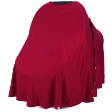 Solid Color Cotton Muslin Nursing Cover for Breastfeeding, 3in1 Multi Use Scarf and Car Seat Cover (Style C)