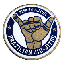 XL Grappling Brazilian Jiu Jitsu Back of Gi Patch (9 Inches) Embroidered Iron/Sew on Badge Keep on Rolling BJJ GI Grappler Applique by Karma Patch