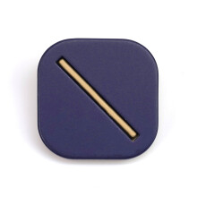 Craftisum 20 pcs Rounded Square Blue Resin Pieces Sewing Metal Shank Coat Buttons -28mm -11/10"