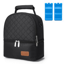 Breast Milk Storage Bag with Reusable Ice Pack, Double Layer Insulated Cooler Backpack for Travel