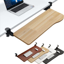 GUIXAN Sliding Keyboard Tray Under Desk Drawer Storage Shelves, With C-Clamp Desktop Clamp-on/Space Saving/Smooth Gliding, For Home Office Desk Exten