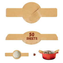 Parchment Paper for Sourdough Baking, GIGYES Bread Sling for Dutch Oven, 8" Round Parchment Paper with Long Handles for air fryer, Easy-Lift, Non-Sti