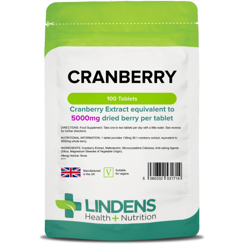 LINDENS Cranberry 5000 mg – Hochdosierte Tabletten – 100 Tabletten