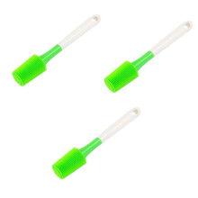 Silicone Bottle Brush Set 3pcs with Long Handle Grip, Flexible Head for Glass and Narrow Neck Bottles