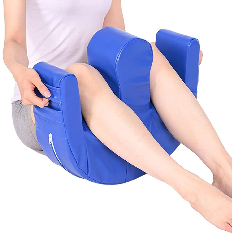 Leg Elevation Pillow with Dual Knee Slots for Bed Rest, Orthopedic Wedge Cushion for Circulation and Recovery